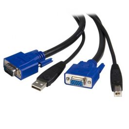 Cable 1,8m KVM VGA USB 2 en 1