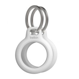 Secure holder with Keyring for Airtag - 2 Pack,blanco