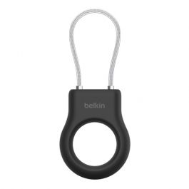 Secure Holder with Wire Cable for Airtag - negro