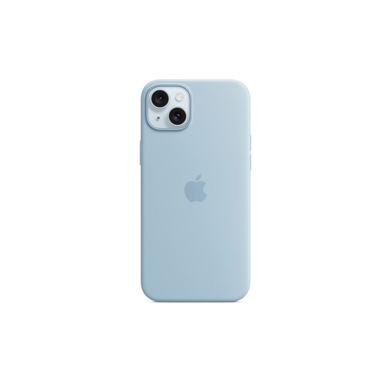 Apple funda iPhone 15 Plus Silicone Case with MagSafe - Light Blue