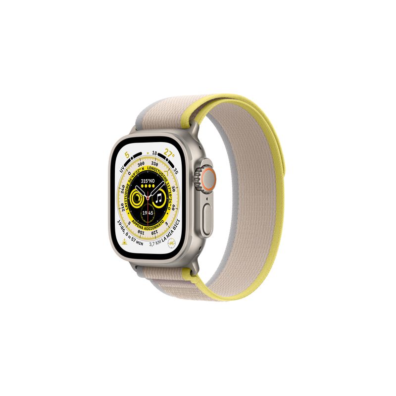 Watch Ultra GPS + Cellular, 49mm Titanium Yellow/Beige Trail