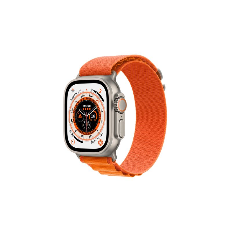 Watch Ultra GPS + Cellular, 49mm Titanium Orange Alpine M