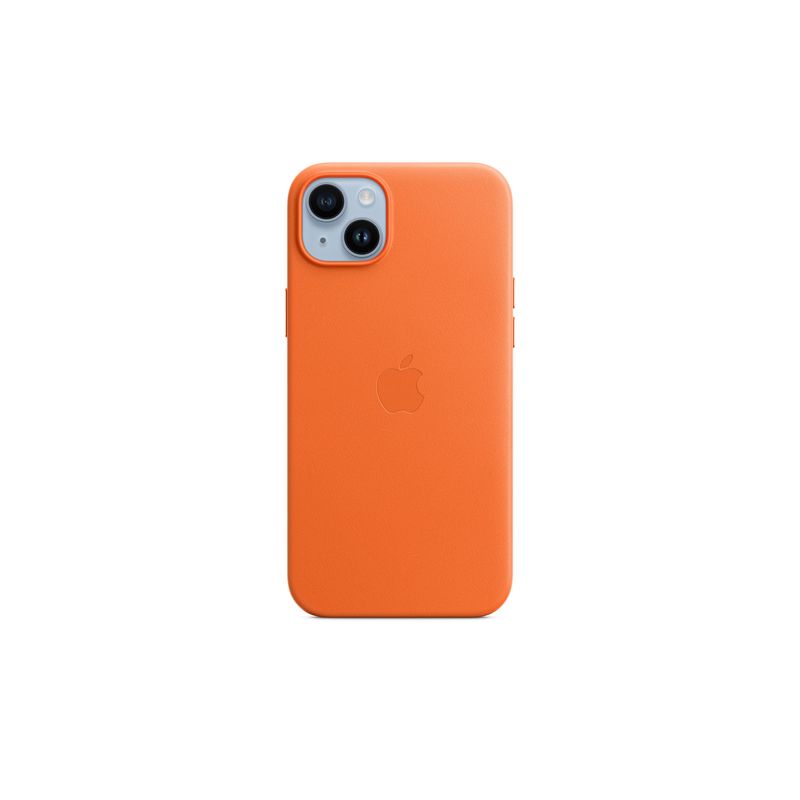 Funda iPhone 14 Plus Leather Case con MagSafe - Orange