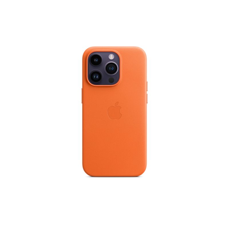 Funda iPhone 14 Pro Leather Case con MagSafe - Orange