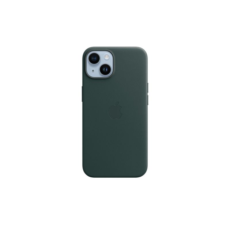 Funda iPhone 14 Leather Case con MagSafe - Forest Green
