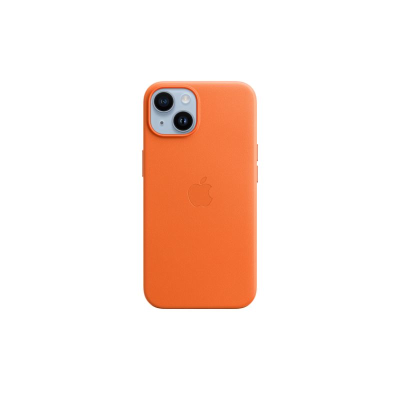 Funda iPhone 14 Leather Case con MagSafe - Orange