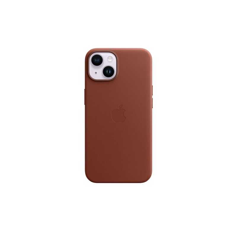 Funda iPhone 14 Leather Case con MagSafe - Umber
