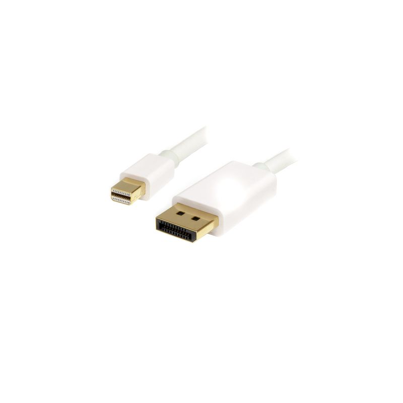 Cable 1m MiniDisplayPort 1.2 a DP Blanco