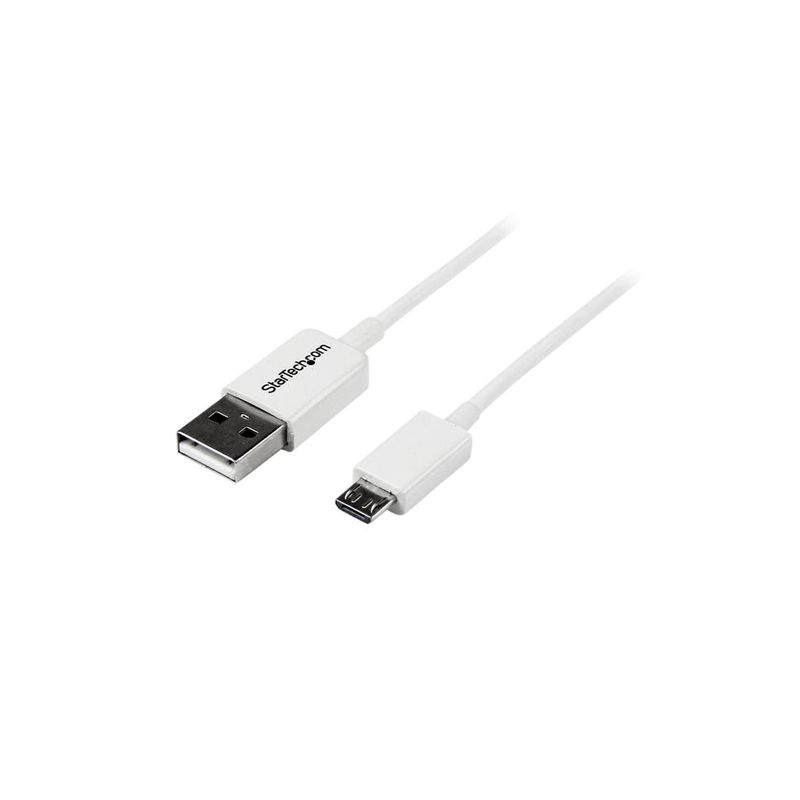 Cable 2m USB A Micro B Blanco