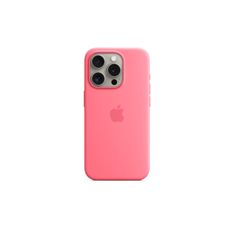 Apple funda iPhone 15 Pro Silicone Case with MagSafe - Pink
