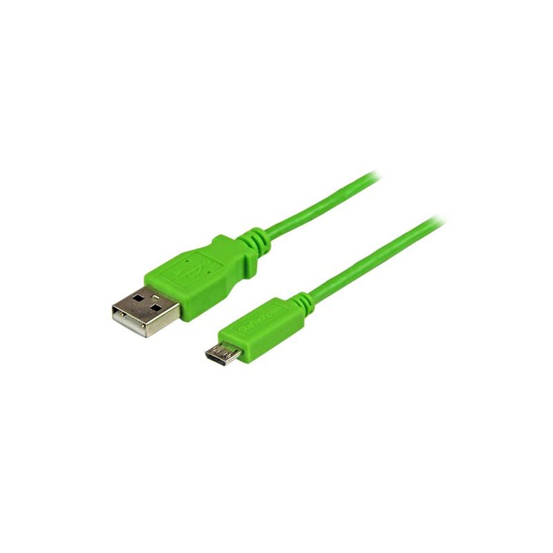 Cable 1m Micro USB B a USB A Verde