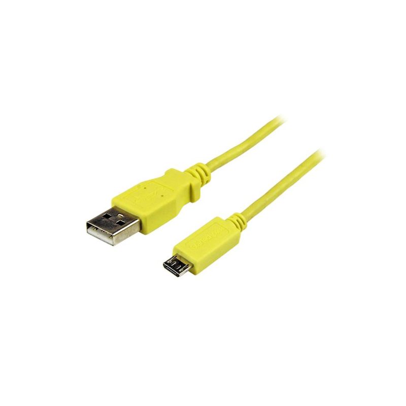 Cable Slim Micro B a USB A 1m Amarillo