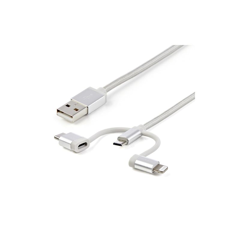 Cable 1m USB a USBC Micro Lightning