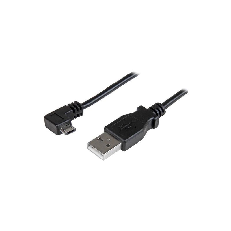 Cable 0.5m Micro USB Acodado a Derecha