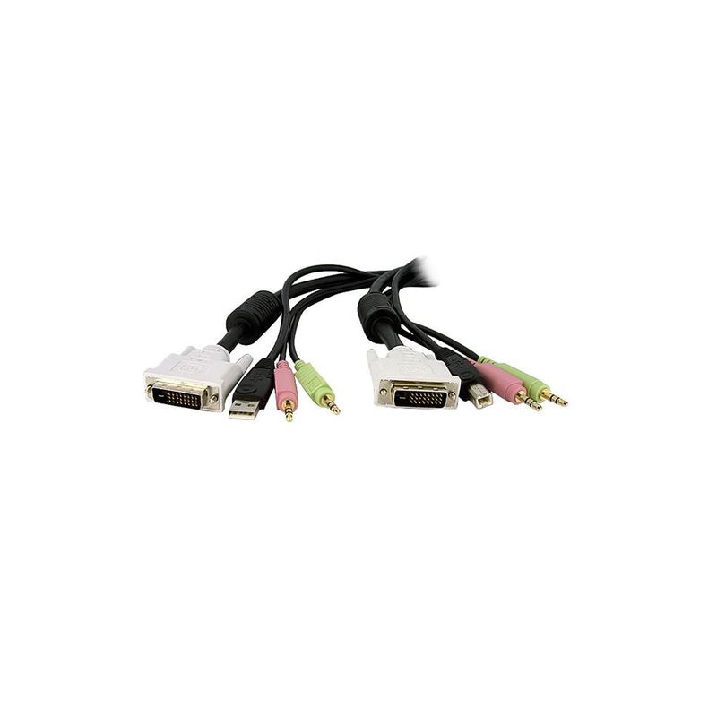 Cable KVM 4,5m 4en1 DVI-D Dual Link USB