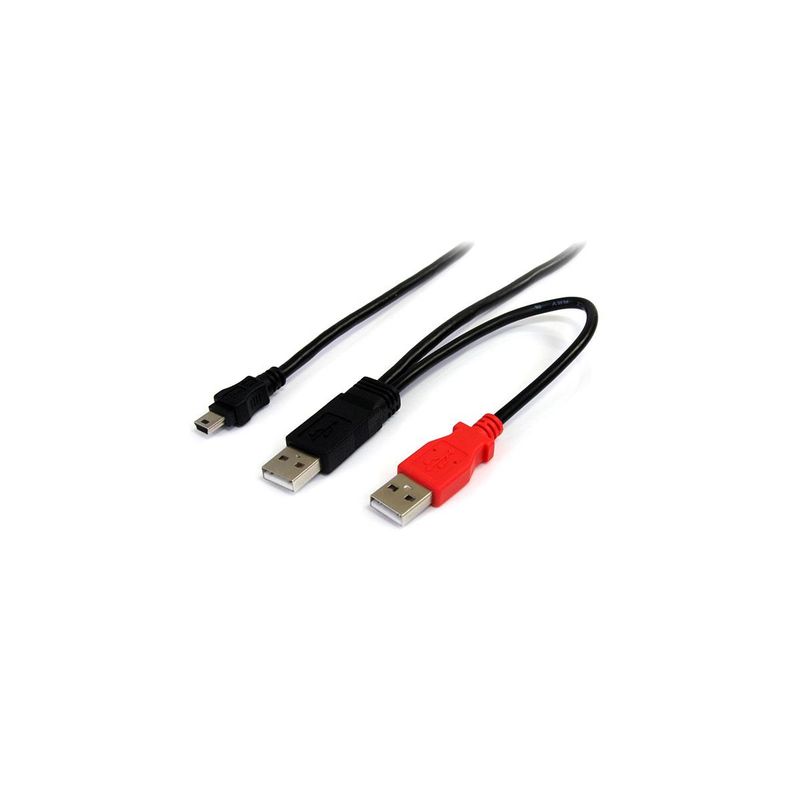 Cable 1,8m Mini B a USB A en Y