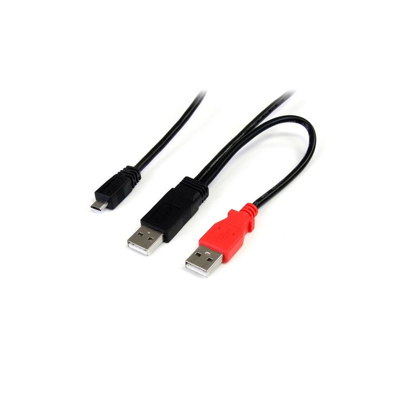 Cable 91cm Micro B a USB A en Y