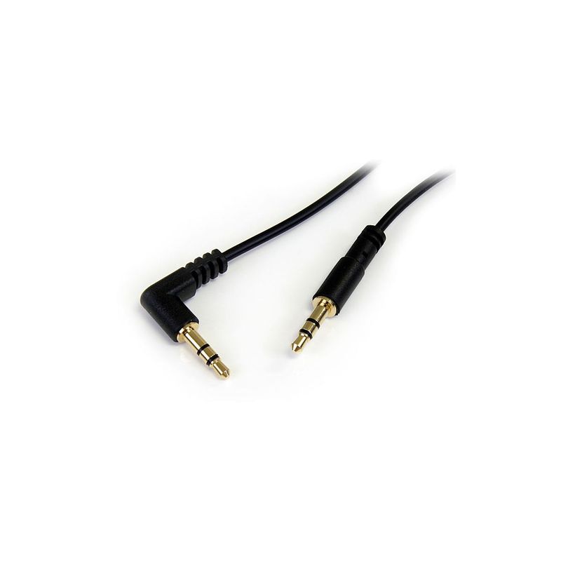 Cable Delgado de Audio 3,5 30cm Acodado