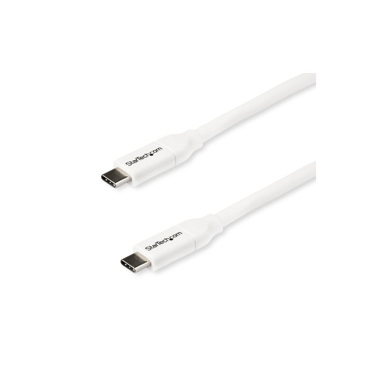 Cable 2m USB-C a USB TipoC PD 5A Blanco