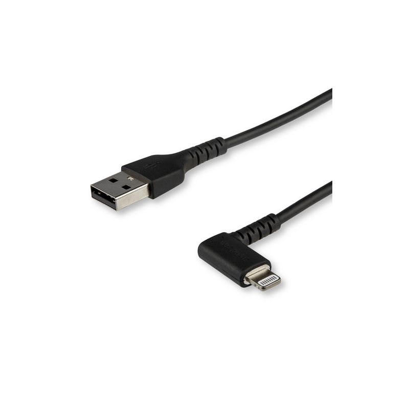Cable Acodado USB a Lightning 2m Negro