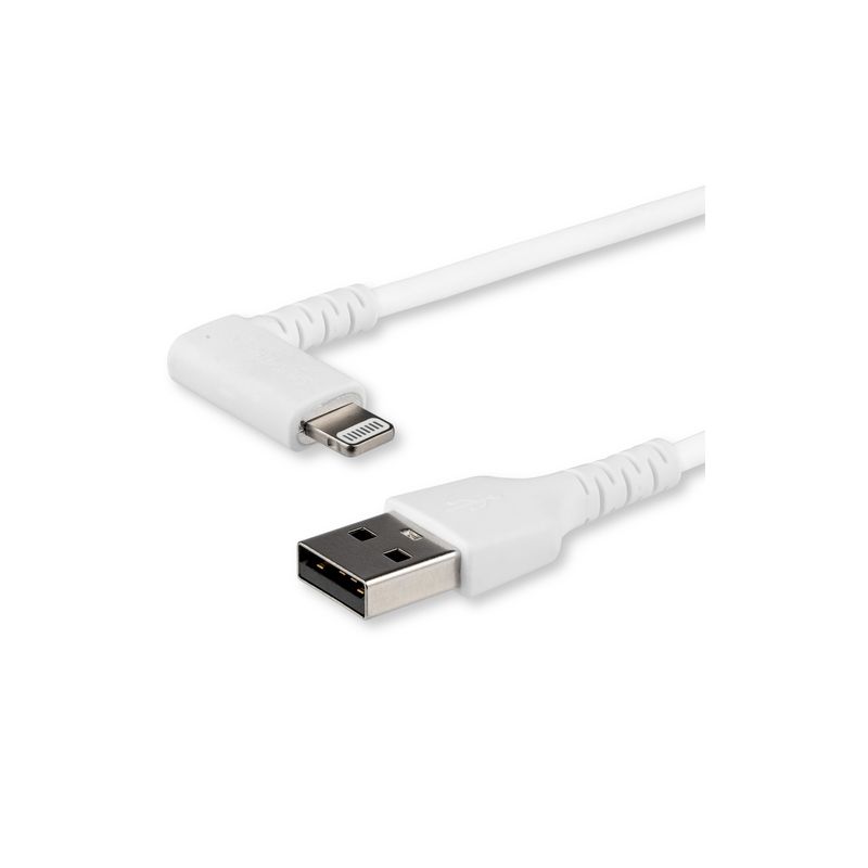 Cable Acodado USB a Lightning 2m Blanco