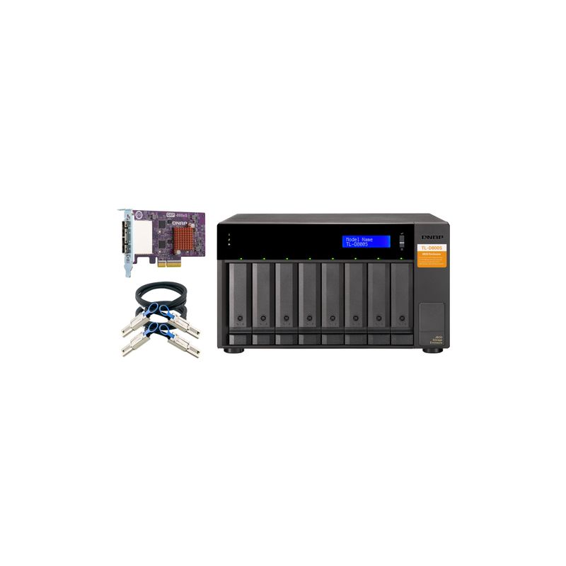Expansion unit with QXP-800eS-A1164 for NAS 8-Bay Tower