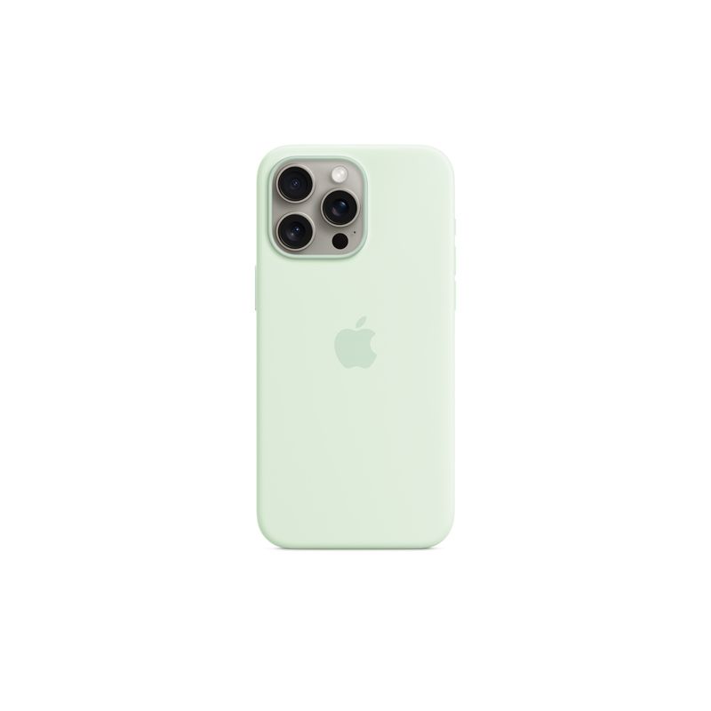 Apple funda iPhone 15 Pro Max Silicone Case with MagSafe - Soft Mint