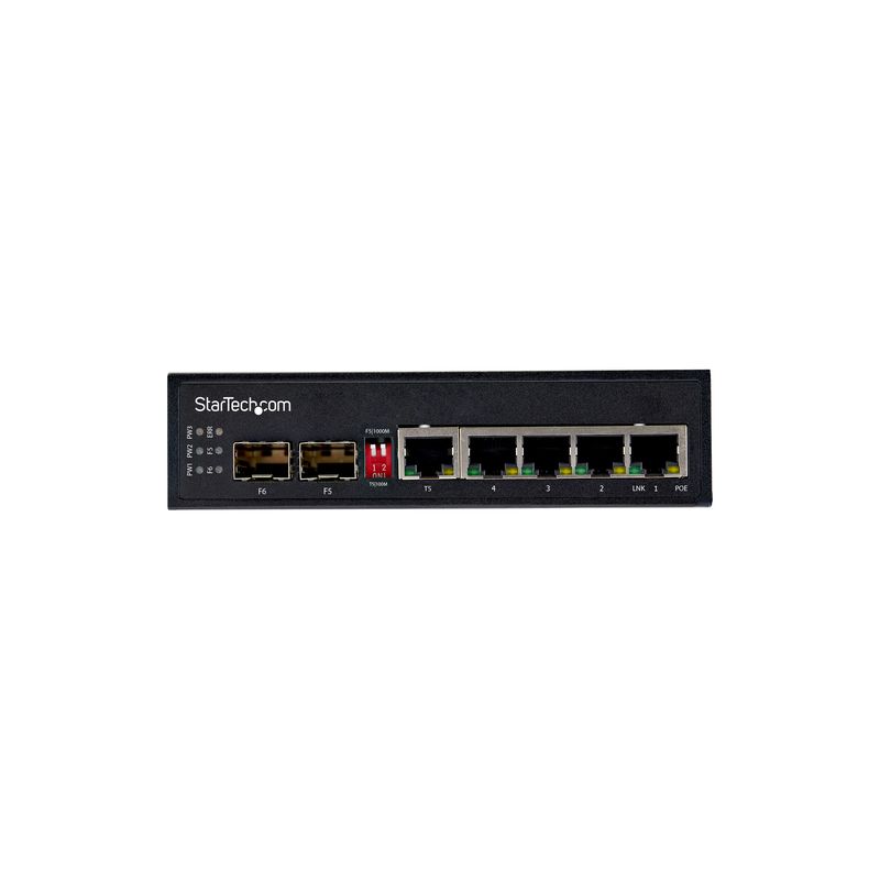 Switch Conmutador Industrial Ethernet Gigabit 6 Puertos,4x RJ45 PoE