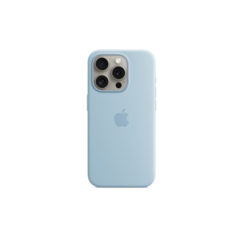 Apple funda iPhone 15 Pro Silicone Case with MagSafe - Light Blue