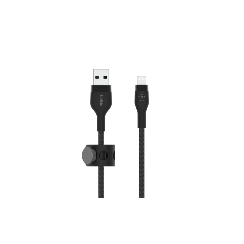 cargador  USB-A to LTG_Braided Silicon,2M,negro