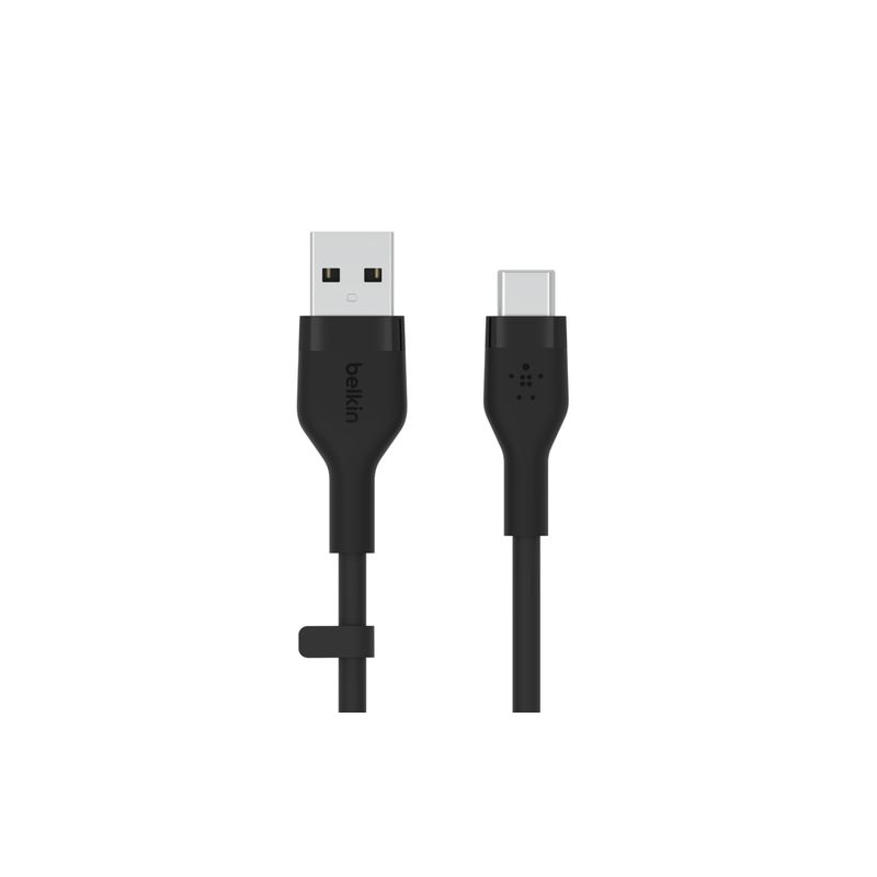 cargador  USB-A to USB-C_Silicon,1M,negro