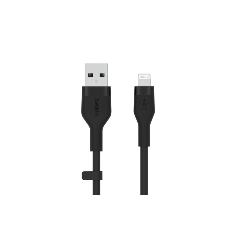 cargador  USB-A to LTG_Silicon,1M,negro