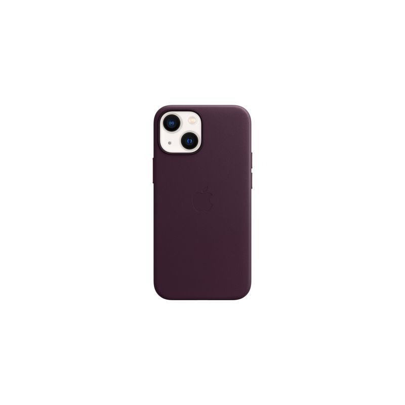 funda iPhone 13 mini Leather Case- Dark Cherry