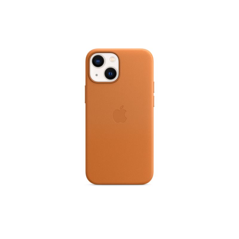 funda iPhone 13 mini Leather Case- Golden Brown