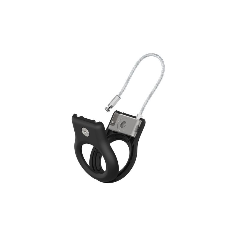 Secure Holder with Wire Cable for Airtag - negro
