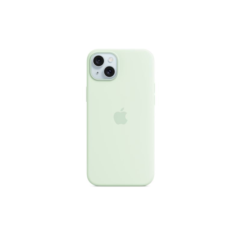 Apple funda iPhone 15 Plus Silicone Case with MagSafe - Soft Mint