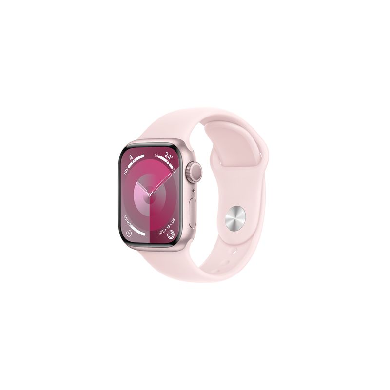 Watch Series 9 GPS 41mm Pink Aluminium Case with Light Pink Sport Band - S/M