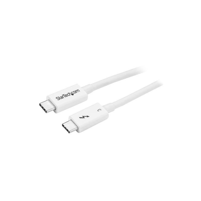 Cable 0,5m Thunderbolt 3 Blanco Comp DP
