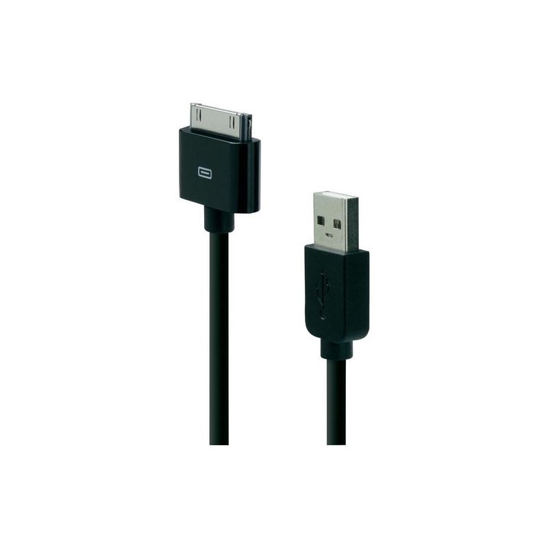 Cable de carga y sincronización Mixit de 30 pines a USB 2.0 de 1.2m - F8J043bt04-BLK