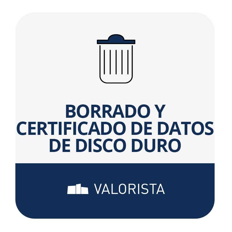 Borrado y certificado de datos de disco duro