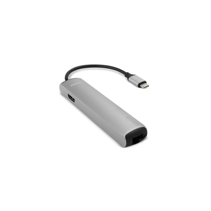 Hub Slim USB-C a 4K, HDMI y Ethernet - Plata